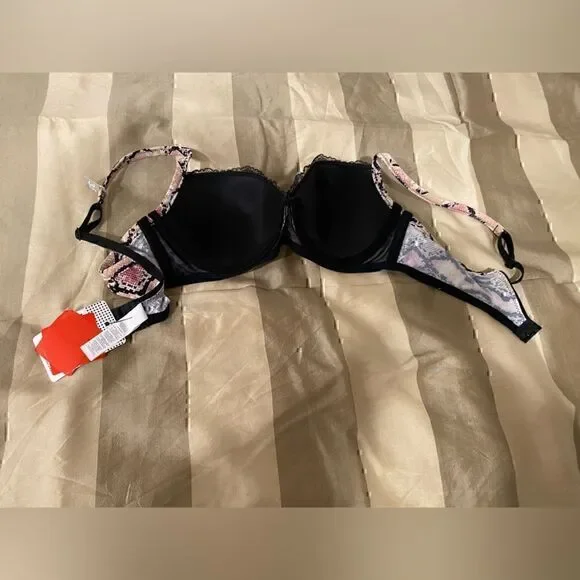 TEZENIS Bra WIEN Pink Snake 3B 80B 36B 1RI1128 New With Tags - Picture 4 of 7